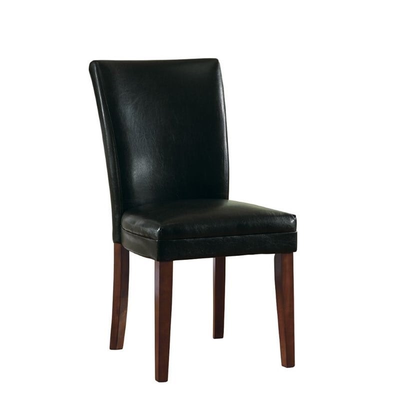 Coaster Telegraph Parson Dining Chair In Black Leatherette - 4077BLK