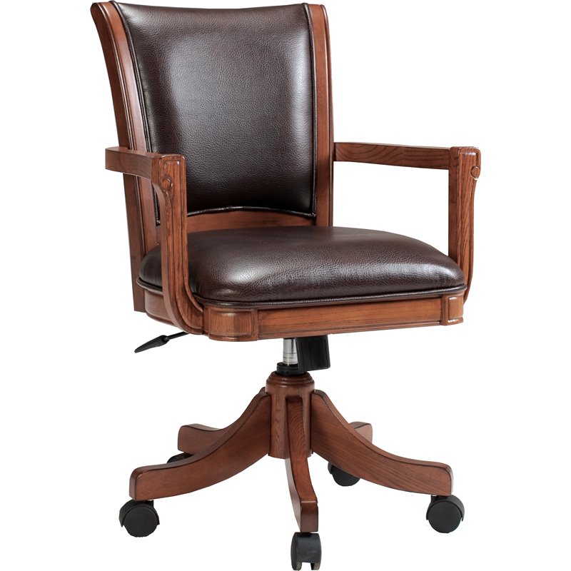 Hillsdale Park View Arm Office Chair In Medium Brown Oak 4186 800