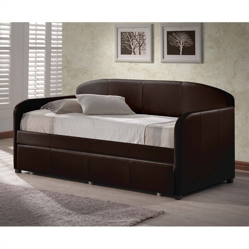 Hillsdale Springfield Daybed in Brown Leather - 1613DBX