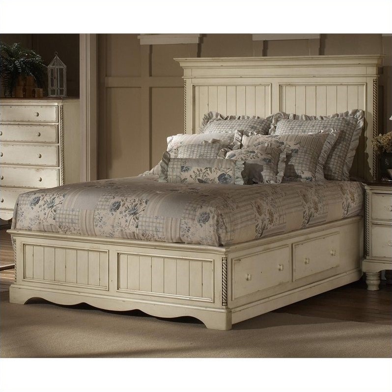  Hillsdale  Wilshire 4 Piece Bedroom  Set  in Antique White 